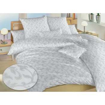 Povlečení Luxusní damaškové povlečení Rokoko šedé 2x 70x90, 240x200