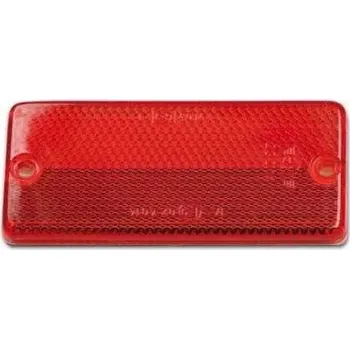 Osvětlení pro motocykl Samolepící odrazka na motorky a skůtry, červená hranatá, 90 x 40 mm, homologovaná