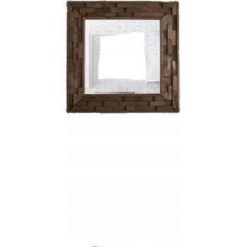 Zrcadlo Zrcadlo nástěnné čtvercové dřevěné 58x58 CM Blue Cape