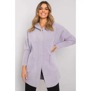 Dámský kabát Alpaka kabát Carolyn s netopýřími rukávy a kapucí světlý šedý