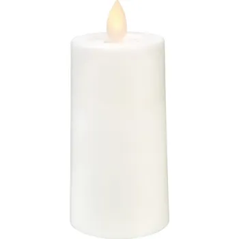 Svíčka LED svíčka M-TWINKLE bílá 11,5 cm s pohyblivým plamenem, 500 h, IP44