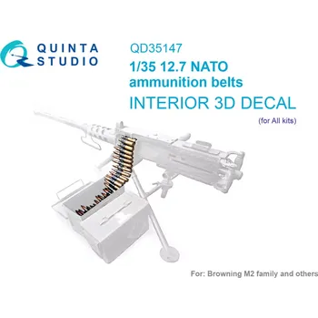 Plastikový model Quinta studio 1/35 NATO 12.7 ammunition belts (All kits)