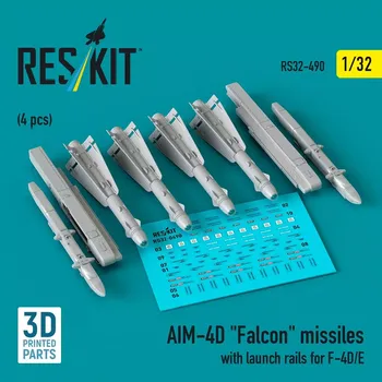 Plastikový model Reskit 1/32 AIM-4D 'Falcon' missiles w/ launch rails