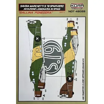 Plastikový model KORA Models 1/48 Decals SM.79 Sparviero 'Gallina Ponedora'