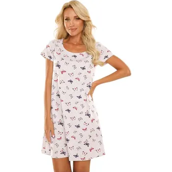 Dámské noční prádlo Dámská košilka Mariposa béžová s motýlky S