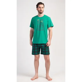 Pánské pyžamo Pánské pyžamo šortky Outdoor - zelená - L