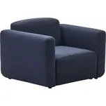 Tmavě modré látkové křeslo Kave Home Neom