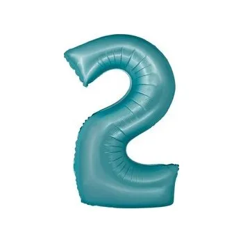 Balon foliowy Smart cyfra 0 niebieski matowy 76cm