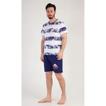 Pánské pyžamo Pánské pyžamo šortky Hawaii - tmavě modrá - XL