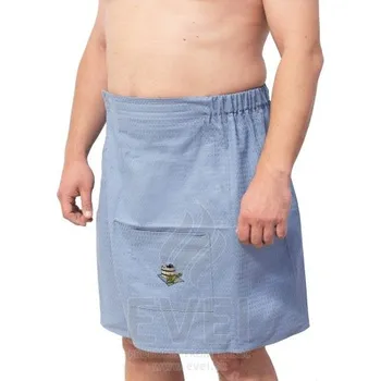 EVEI - Kilt do sauny pánský, 100% bavlna vaflová, 55x150 cm, šedá
