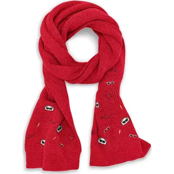 Šála Karl Lagerfeld dámská šála CATE PINS červená