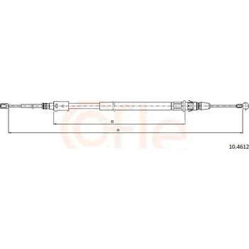 Lanko parkovací brzdy Tazne lanko, parkovaci brzda, 10.4612