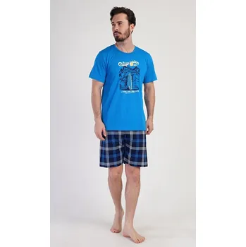 Pánské pyžamo Pánské pyžamo šortky California - modrá - XL