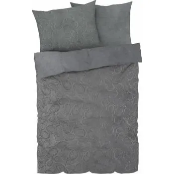 Povlečení KSTL francouzské plyšové ložní povlečení 220 x 240 cm, 70 x 90 cm, šedá ( 97523 )