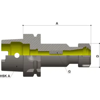 Svěrák WEMAG Upínací kleštinové sklíčidlo ER, DIN69893, HSK-A63, házivost do 0,003mm (1-10 ER16x100 HSK-A63 ISO12164-1)