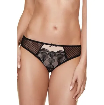 Kalhotky Dámské kalhotky Dolce černo-béžové s krajkou 3XL