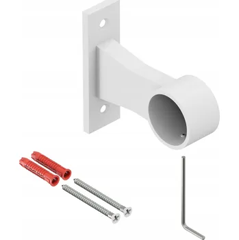 PRAVÝ KONCOVÝ ÚCHYT ZÁBRADLÍ PRO TRUBKY fi 25 mm PORTO KP BÍLÝ