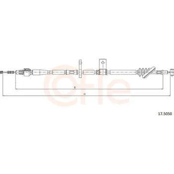 Lanko parkovací brzdy Tažné lanko, parkovací brzda COFLE 92.17.5050