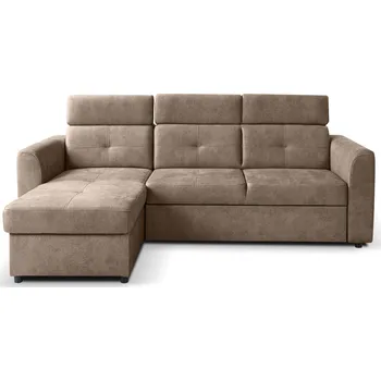 Sedací souprava Rozkládací rohová sedačka POKER hnědá