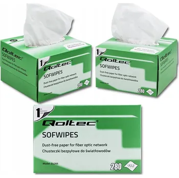 Qoltec Bezprašné ubrousky na optické kabely
