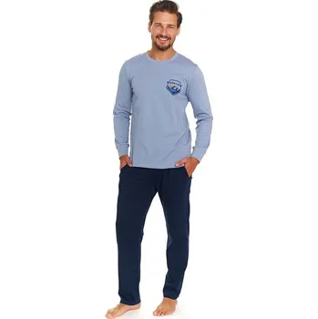Pánské pyžamo Pánské pyžamo Mountain adventure modré 3XL