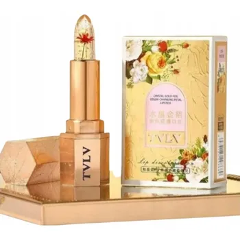 Rtěnka Želová rtěnka se sušenou KVĚTINOU Dubaj, měnící barvu TVLV