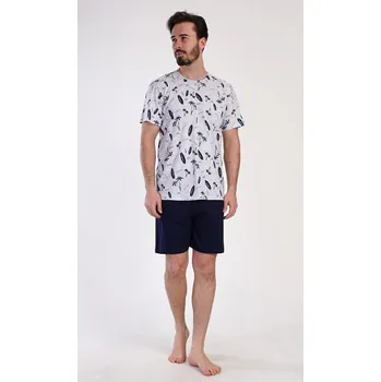 Pánské pyžamo šortky Surfing - šedá - XXL