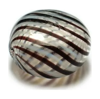 Dětské navlékací korálky Skleněný foukaný korálek 11x20mm - 1ks