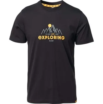 Pánské tričko Pánské triko Hi-Tec HAYDEN SP S Černá, Žlutá, Bílá