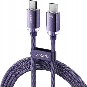 Náhradní díl pro mobilní telefon Kabel Toocki USB typ C - USB typ C 1 m fialový
