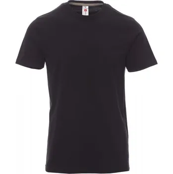 Pánské tričko Payperwear Precizně ušité pevné bavlněné triko Sunrise 190 g/m Barva: Černá, Velikost: M