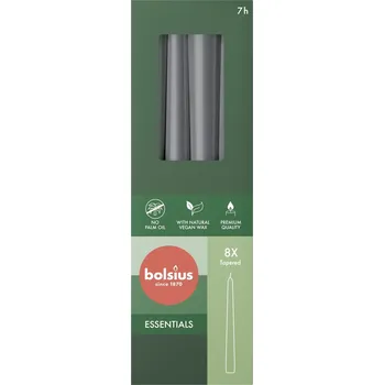 Svíčka Tradiční parafinová svíčka bez vůně Bolsius 8 ks