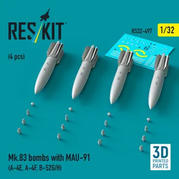 Plastikový model Reskit 1/32 Mk.83 bombs w/ MAU-91 (4 pcs.)