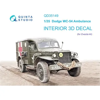 Plastikový model Quinta studio 1/35 Dodge WC-54 Ambulance 3D-Print.&col.Interior