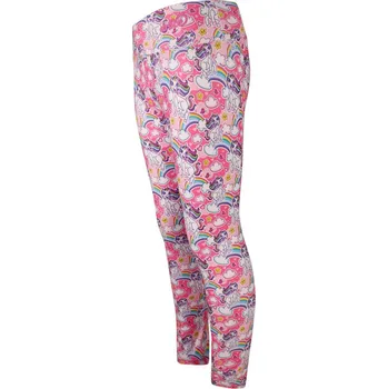 Dívčí legíny Dětské legíny Silky - vzor 09 - růžová - jednorožci 140