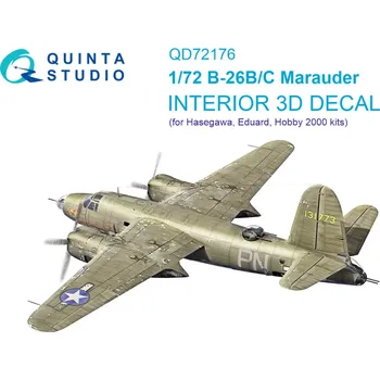Plastikový model Quinta studio 1/72 B-26B Marauder 3D-Print.&col.Inter. (HAS/EDU)
