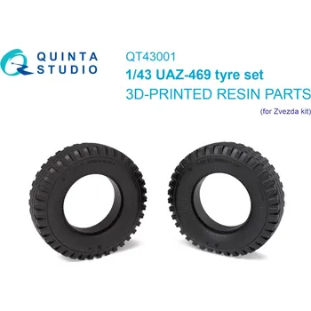 Plastikový model Quinta studio 1/43 UAZ-469 Family tyre set (ZVE)