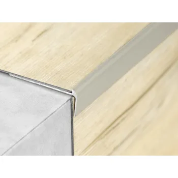 Podlahová lišta Küberit 862 schodová lišta pro vinyl do 3 mm, 48*44*2500 Imitace nerezi F2