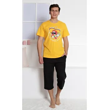 Pánské pyžamo kapri Mexiko - žlutá - M