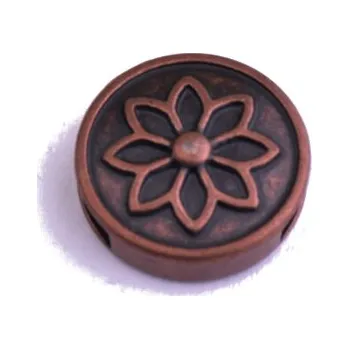 Dětské navlékací korálky Kovové korálky 6x17mm kytka