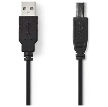 Mobilní telefon Nedis CCGB60100BK20 - USB 2.0 kabel | A Zástrčka - B Zástrčka | 2 m | Černá barva