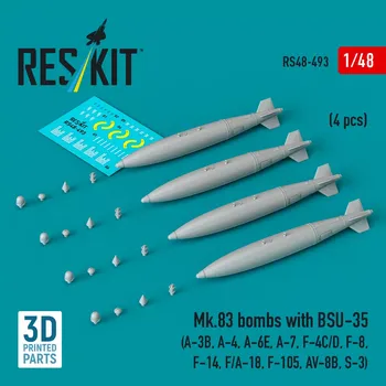 Plastikový model Reskit 1/48 Mk.83 bombs w/ BSU-35 (4 pcs.)