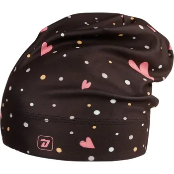 Čepice Fleecová čepice Yetti - vzor 35 - tmavě šedá - srdíčka 48 - 50