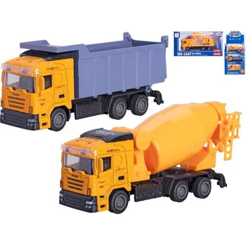 autíčko Mikro Trading Vozidlo stavební 13 cm 1:50 kov zpětný chod