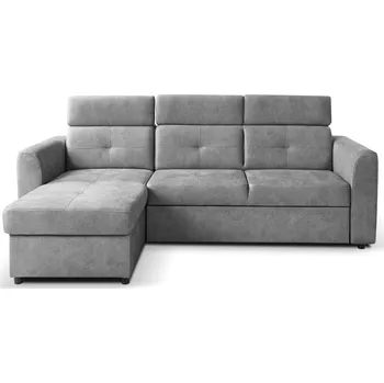 Sedací souprava Rozkládací rohová sedačka POKER šedá