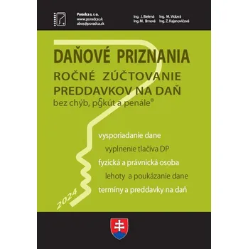 Kniha Daňové priznanie + vyplnené vzory a tlačivá
