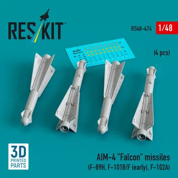 Plastikový model Reskit 1/48 AIM-4 'Falcon' missiles (4 pcs.)