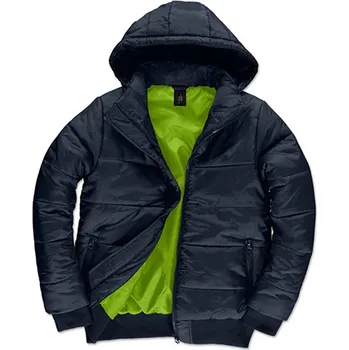 B&amp;C Superhood Pánská zimní bunda JM940 Navy-Neon Green XXL