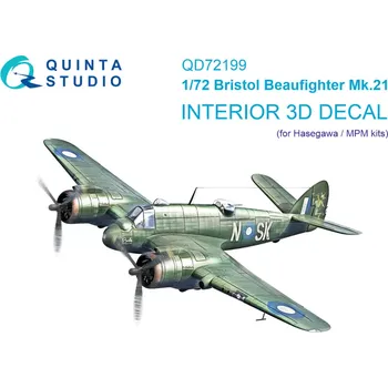 Plastikový model Quinta studio 1/72 Bristol Beaufighter Mk.21 3D-Print.&col.Int.