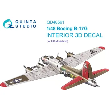 Plastikový model Quinta studio 1/48 Boeing B-17G 3D-Print.&col.Interior (HKM)
